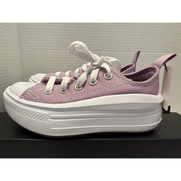 Converse Chuck Taylor  Purple All Star Move Low Platform Little Kids  Sz 11 New - Picture 2 of 12